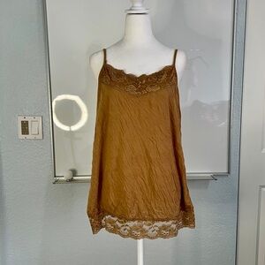 Coco + Carmen Tan Lace Camisole